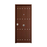 Porte Blindée Cearco Grade 4 Omega Alborán 5 Pointes Puerta Acorazada Rústica modelo Alborán Serie Omega color marrón