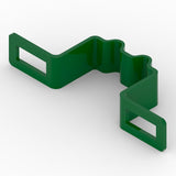 Abrazadera metalica poste hercules intermedio o esquinero SLIMFIX verde abrazadera-intermedia-verde-3