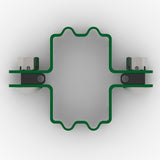 Abrazadera metalica poste hercules intermedio o esquinero SLIMFIX verde abrazadera-intermedia-verde-2