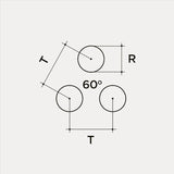Chapa perforada agujero redondo R2.5 T3.5 Formato de agujeros en chapa perforada redonda