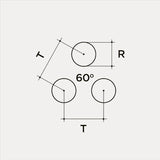 Chapa perforada agujero redondo R1 Formato de agujeros en chapa perforada redonda