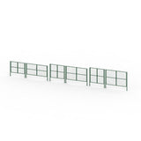 Puerta valla metalica doble hoja verde Premium