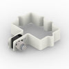 Abrazadera metalica poste terminal SLIMFIX blanca