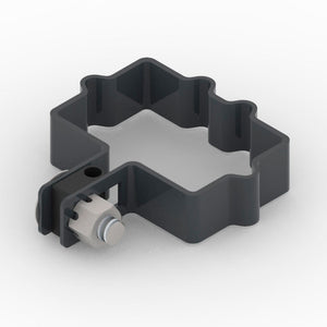 Abrazadera metalica poste hercules terminal SLIMFIX gris antracita