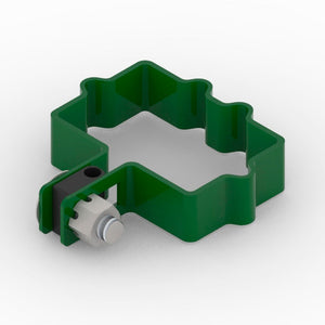Abrazadera metalica poste hercules terminal SLIMFIX verde