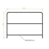 baranda paso canadiense medidas