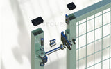 Puerta valla metalica doble hoja blanca Premium