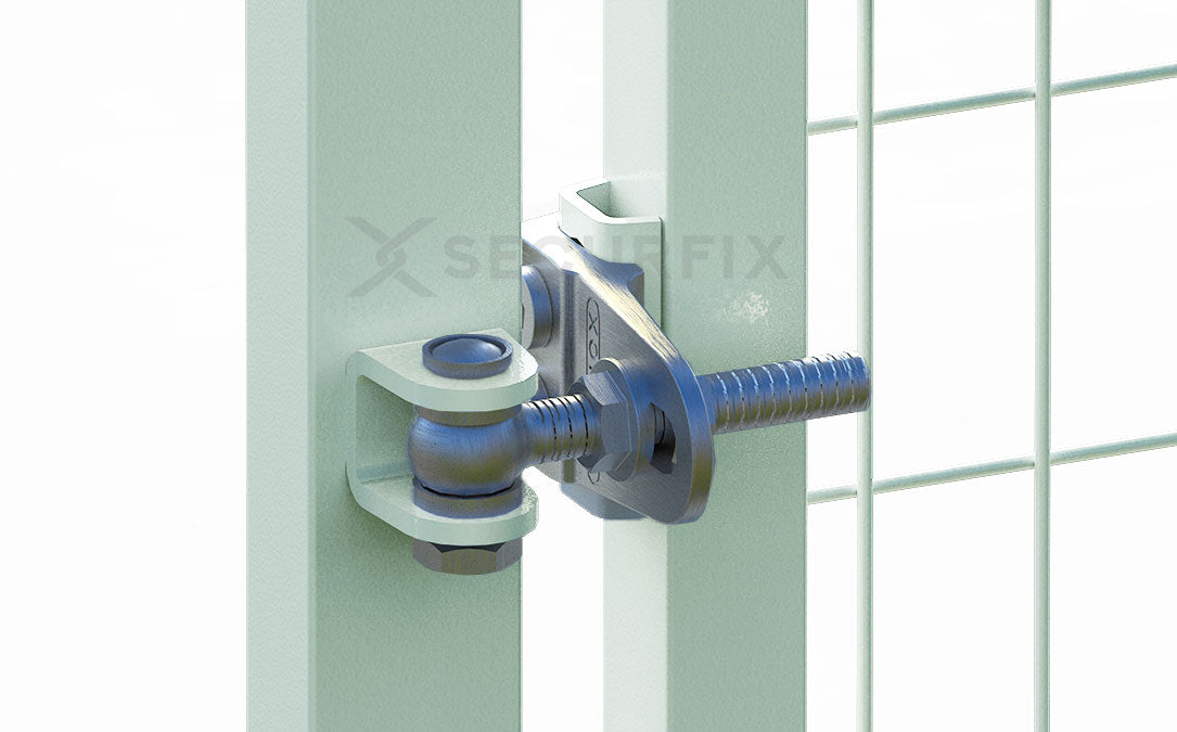 Puerta valla metalica doble hoja blanca Premium