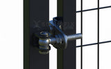 Puerta valla metalica doble hoja gris antracita Premium
